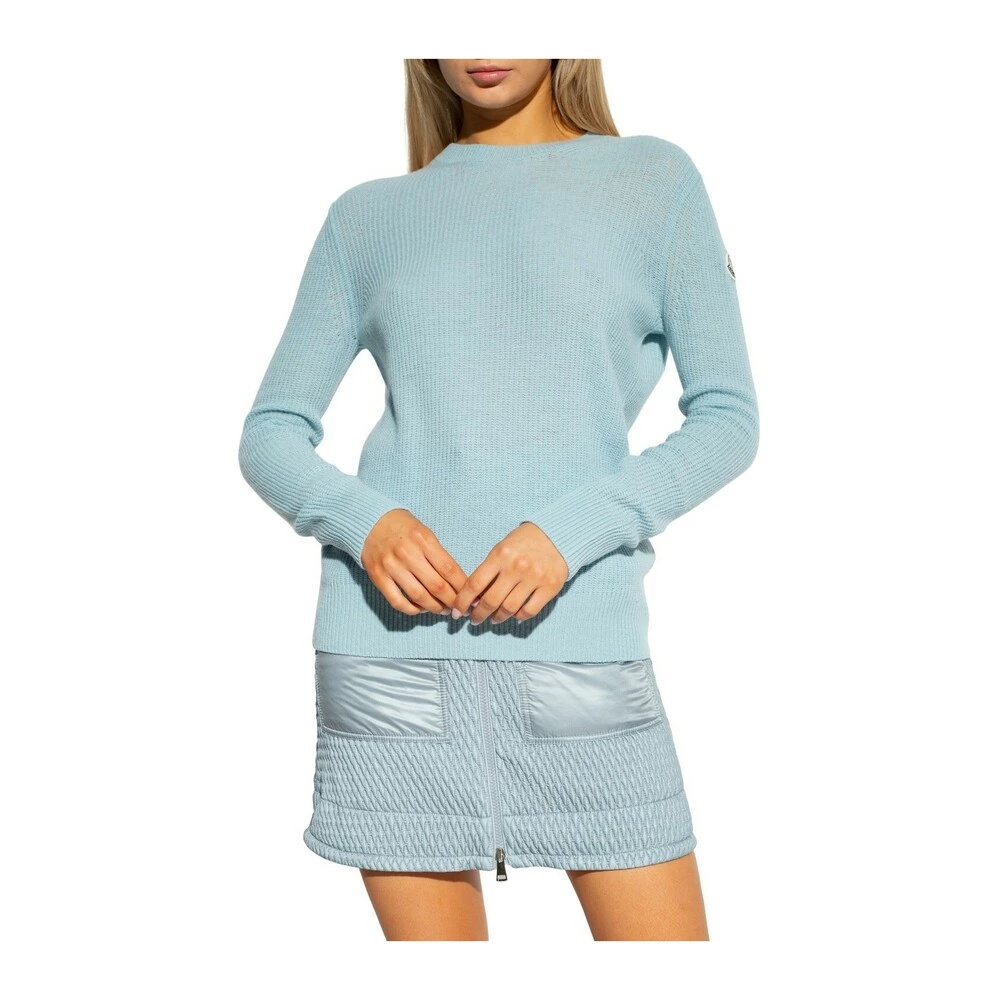 Moncler Crewneck Sweater Blue 2 Moncler Crewneck Sweater Blue - Bilde 2