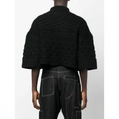 Sacai Round-neck Knitwear Black -Dame-strikkegensere Salg unnamed file 2947