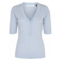 Pieszak V-neck Knitwear Blue -Dame-strikkegensere Salg unnamed file 2970