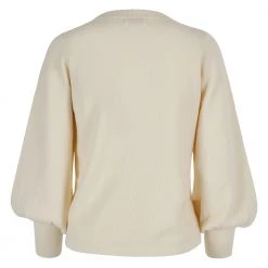 Tirillm ALISON MERINOULL GENSER MED PUFFERMER Green