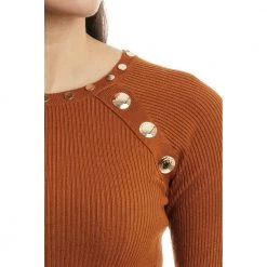 Liu Jo Round-neck Knitwear Brown -Dame-strikkegensere Salg unnamed file 3019