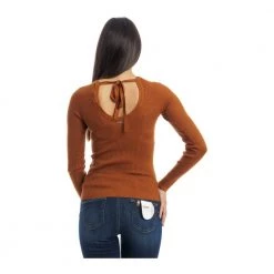 Liu Jo Round-neck Knitwear Brown -Dame-strikkegensere Salg unnamed file 3021