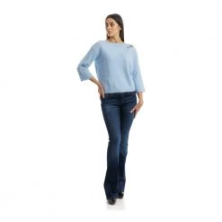Liu Jo Round-neck Knitwear Blue -Dame-strikkegensere Salg unnamed file 3050