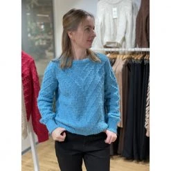 Mørk Turkis Only Onlyvie Life L/S Pullover Genser Blue