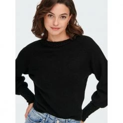 Sort Only Onlalexis L/S Bead Pullover Genser Black -Dame-strikkegensere Salg unnamed file 3083