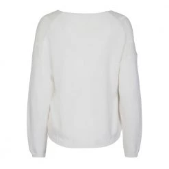 Hvit Riccovero Hvit Toddy Sweater Genser White -Dame-strikkegensere Salg unnamed file 3104