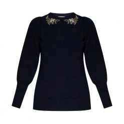 Erdem ‘Colleen’ Wool Sweater Blue -Dame-strikkegensere Salg unnamed file 3119