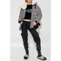 Balmain Round-neck Knitwear Black -Dame-strikkegensere Salg unnamed file 3130