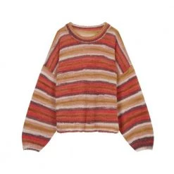 Leon & Harper Mona Stripes Sweater Red