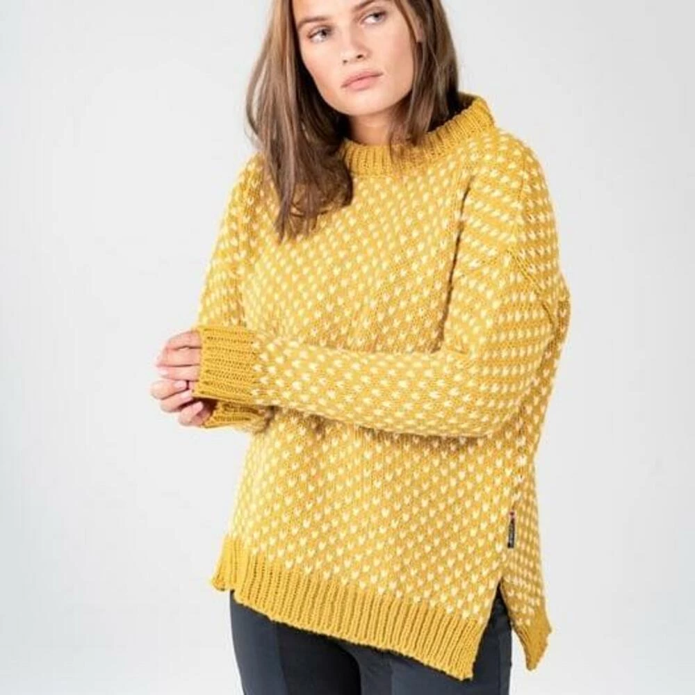 Devold Nordsjø Wool Sweater Wmn Arrowwood Yellow 1 Devold Nordsjø Wool Sweater Wmn Arrowwood Yellow