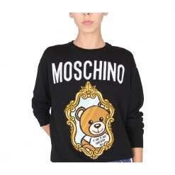Moschino Round-neck Knitwear Black -Dame-strikkegensere Salg unnamed file 3158