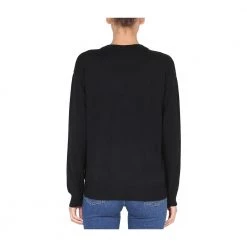 Moschino Round-neck Knitwear Black -Dame-strikkegensere Salg unnamed file 3159