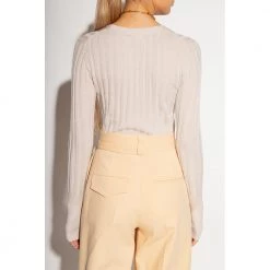 See By Chloé Ribbed Top Beige -Dame-strikkegensere Salg unnamed file 3168
