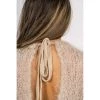 American Dreams Toga Back Tie Pullover - Beige Beige