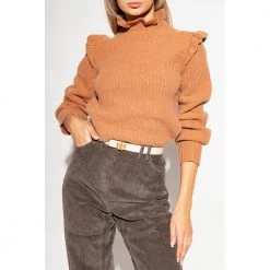 See By Chloé Ruffled Sweater Brown 8 See By Chloé Ruffled Sweater Brown -Dame-strikkegensere Salg unnamed file 3198