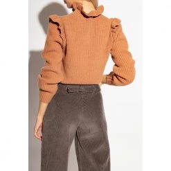 See By Chloé Ruffled Sweater Brown 9 See By Chloé Ruffled Sweater Brown -Dame-strikkegensere Salg unnamed file 3199