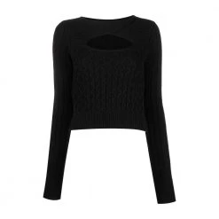 PINKO Round-neck Knitwear Black -Dame-strikkegensere Salg unnamed file 3214