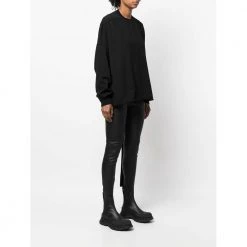 Rick Owens Round-neck Knitwear Black -Dame-strikkegensere Salg unnamed file 3230