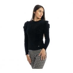 Simona Corsellini Round-neck Knitwear Black -Dame-strikkegensere Salg unnamed file 3233