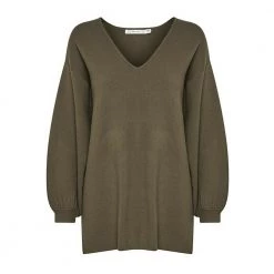 Gestuz Talligz V-Neck Sweater 10905936 Green