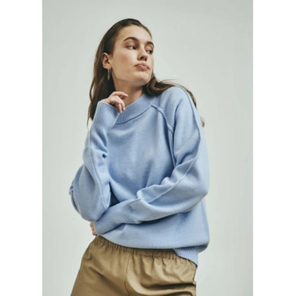 Norr Knit Top Blue 1 Norr Knit Top Blue