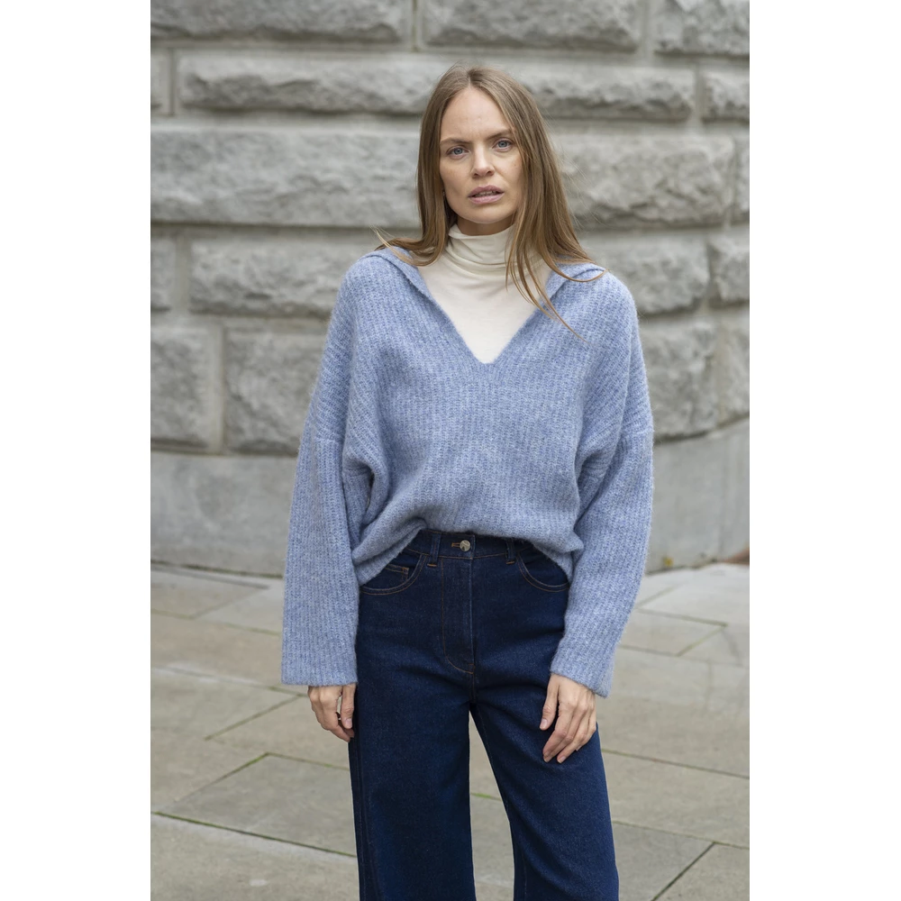 Arnie Says V-neck Knitwear Blue 2 Arnie Says V-neck Knitwear Blue - Bilde 2