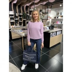 Arnie Says Round-neck Knitwear Purple -Dame-strikkegensere Salg unnamed file 3325