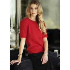 Ane Mone Angora Genser Med Kort Erm Red