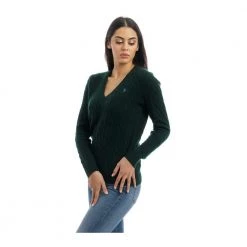 Polo Ralph Lauren V-neck Knitwear Green -Dame-strikkegensere Salg unnamed file 3341