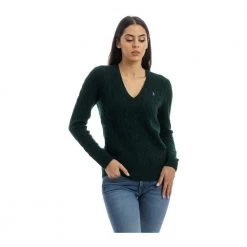 Polo Ralph Lauren V-neck Knitwear Green -Dame-strikkegensere Salg unnamed file 3344