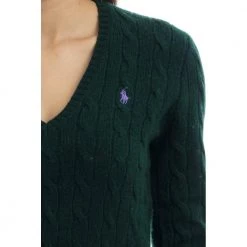 Polo Ralph Lauren V-neck Knitwear Green -Dame-strikkegensere Salg unnamed file 3346