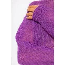 Forte Forte Relaxed-fitting Sweater Purple -Dame-strikkegensere Salg unnamed file 3364