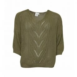 Grønn 2-Biz Cashew - Knit Blouse Genser Green