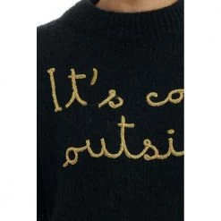 MC2 Saint Barth Round-neck Knitwear Black -Dame-strikkegensere Salg unnamed file 3414