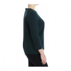 Dolce & Gabbana 3/4 Sleeve Wool Blouse Green