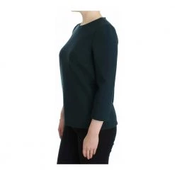 Dolce & Gabbana 3/4 Sleeve Wool Blouse Green -Dame-strikkegensere Salg unnamed file 3451