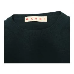 Marni Long Sleeve High Low Sweater Green -Dame-strikkegensere Salg unnamed file 3464