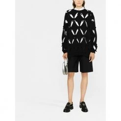 Valentino Round-neck Knitwear Black -Dame-strikkegensere Salg unnamed file 3472