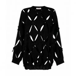 Valentino Round-neck Knitwear Black -Dame-strikkegensere Salg unnamed file 3474