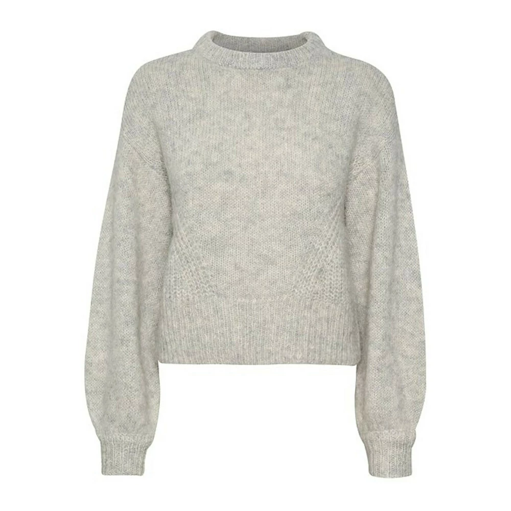 Gestuz Diankagz Knitted Pullover 10905935 Gray 1 Gestuz Diankagz Knitted Pullover 10905935 Gray