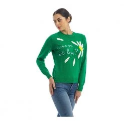 MC2 Saint Barth Round-neck Knitwear Green -Dame-strikkegensere Salg unnamed file 3503