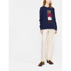 Polo Ralph Lauren Knitwear Blue -Dame-strikkegensere Salg unnamed file 3511