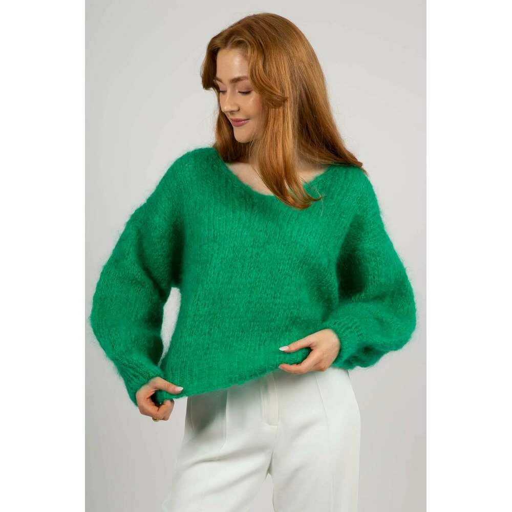 American Dreams Milana LS Mohair Knit - Emerald Green Green 2 American Dreams Milana LS Mohair Knit - Emerald Green Green - Bilde 2