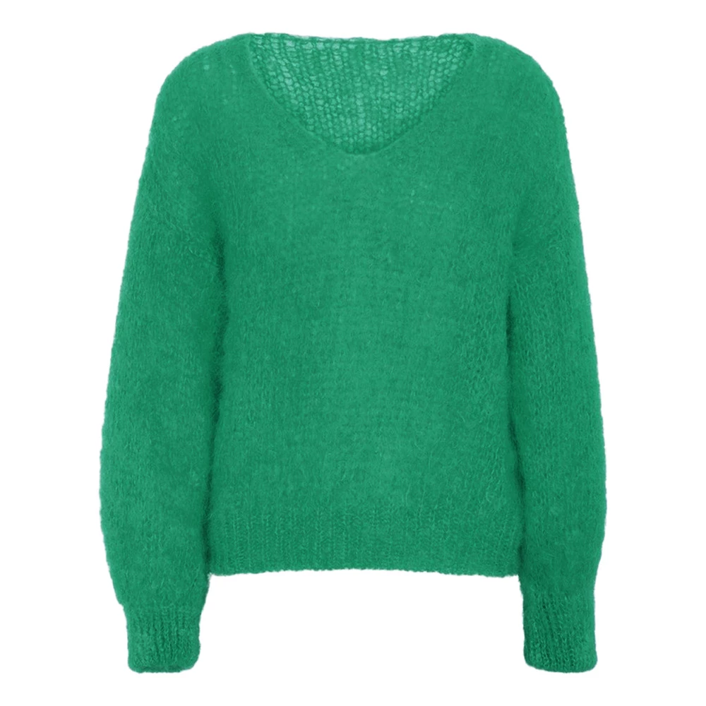 American Dreams Milana LS Mohair Knit - Emerald Green Green 3 American Dreams Milana LS Mohair Knit - Emerald Green Green - Bilde 3