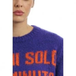 MC2 Saint Barth Round-neck Knitwear Purple -Dame-strikkegensere Salg unnamed file 3534