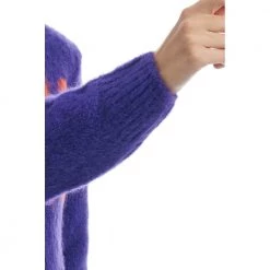 MC2 Saint Barth Round-neck Knitwear Purple -Dame-strikkegensere Salg unnamed file 3536