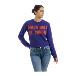 MC2 Saint Barth Round-neck Knitwear Purple -Dame-strikkegensere Salg unnamed file 3537
