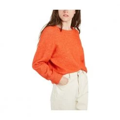 Samsøe Samsøe Nor O-n Short 7355 Alpaca And Merino Wool Sweater Orange -Dame-strikkegensere Salg unnamed file 354