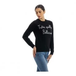 MC2 Saint Barth Round-neck Knitwear Black -Dame-strikkegensere Salg unnamed file 3560