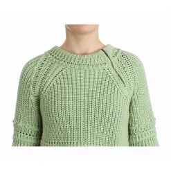 Ermanno Scervino Cropped Knit Sweater Green